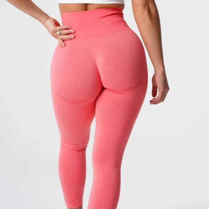 Nuevas mallas deportivas sin costuras con estampado moteado de contorno para mujer, suaves, para entrenamiento, fitness, yoga, cintura alta, ropa de gimnasio.