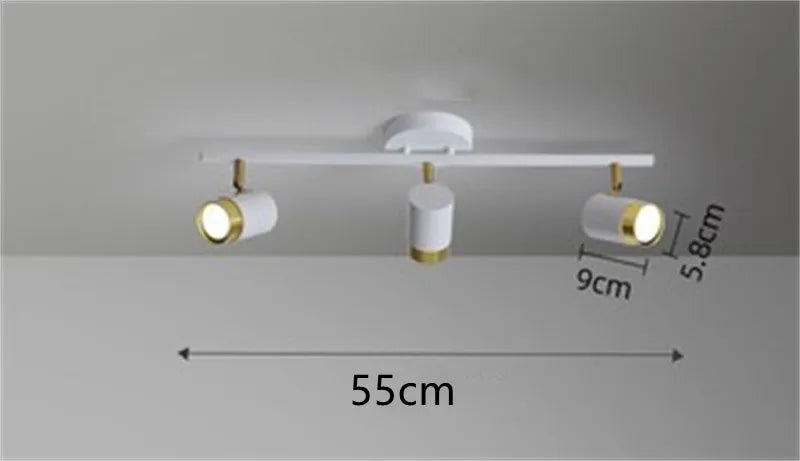 Lámpara de techo LED moderna para interiores, lámpara de araña blanca y negra, foco para sala de estar, dormitorio, comedor, pasillo, foco GU10