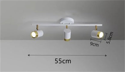 Lámpara de techo LED moderna para interiores, lámpara de araña blanca y negra, foco para sala de estar, dormitorio, comedor, pasillo, foco GU10