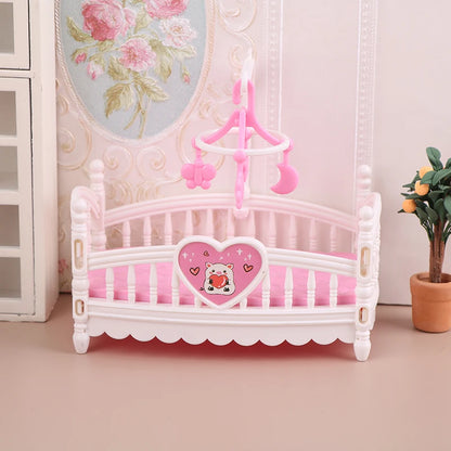 1:12 Casa de muñecas en miniatura Habitación de bebé Cuna Cama Muebles Modelo Decoración Juguete Casa de muñecas Accesorios