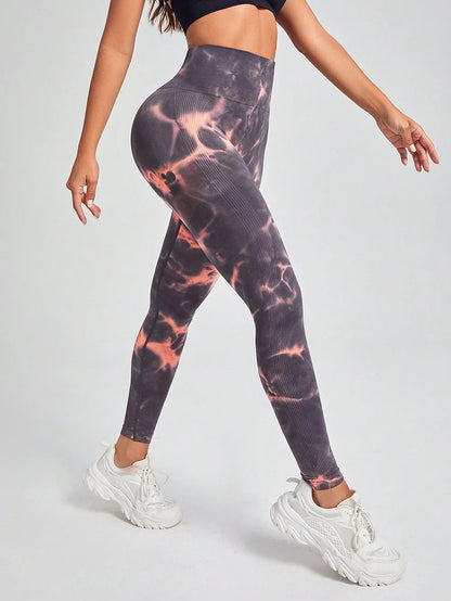 Leggings deportivas para mujer, pantalones de yoga sin costuras con estampado tie-dye de 47 colores, mallas para correr, fitness, cintura alta, para gimnasio y entrenamiento.