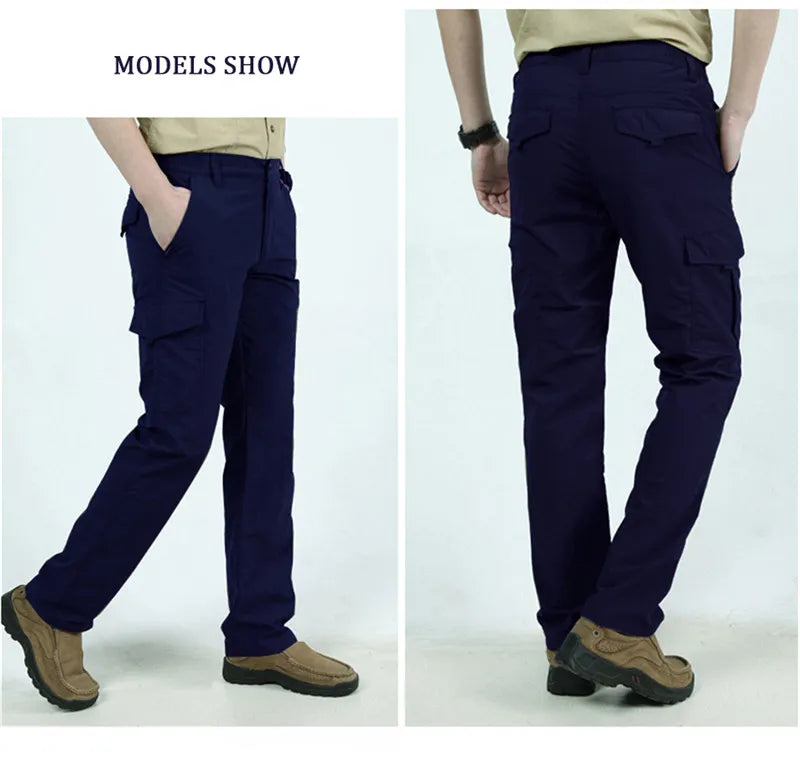 Pantalones de carga tácticos impermeables para hombre, pantalón largo militar, informal, transpirable, de secado rápido, para exteriores, nuevo modelo