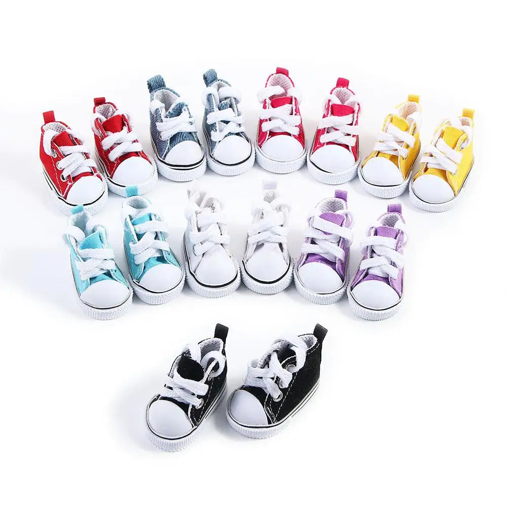 Accesorios para muñecas, juguetes para niñas, zapatos casuales para muñecas BJD de 5 cm, zapatos de lona para muñecas, zapatillas para muñecas, 1/6