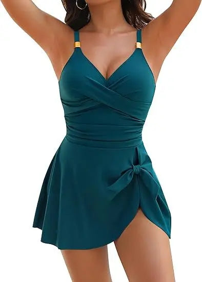 Traje de baño enterizo sexy de gran venta para mujer, ideal para el verano de 2025. Diseño con espalda cruzada y sistema anti-enrollamiento. Disponible en varios colores.