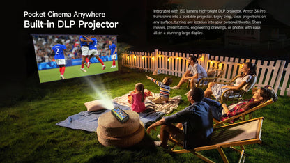 【Estreno mundial】Ulefone Armor 34 Pro 5G, teléfono resistente con IA, batería de 25500 mAh, hasta 32 GB + 512 GB, proyector integrado, pantalla de 6,95" a 120 Hz, NFC.