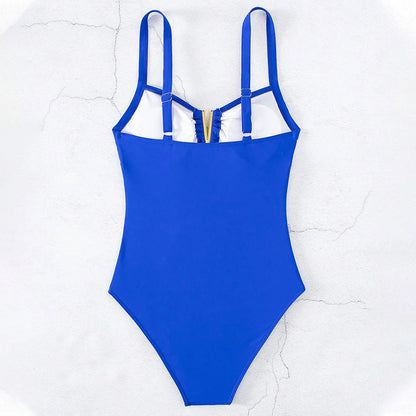 Traje de baño modesto con curvas para mujer, transpirable, con control de abdomen, cuello en V, de nailon, adelgazante, para vacaciones de verano y viajes.