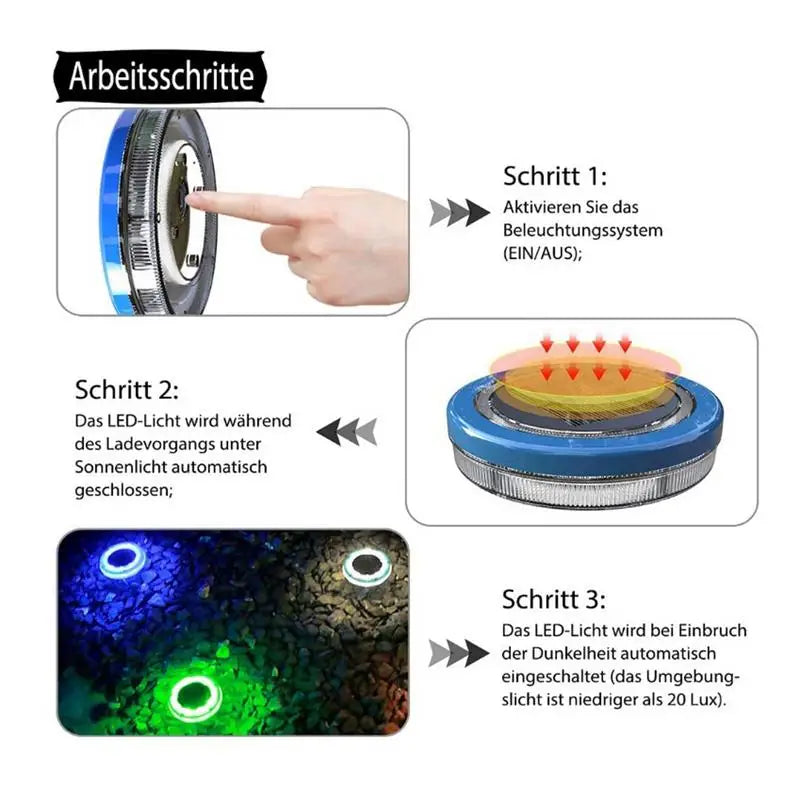 Luces solares para piscinas, IP68, LED flotantes y brillantes, resistentes al agua, de larga duración, para exteriores, para jardín.