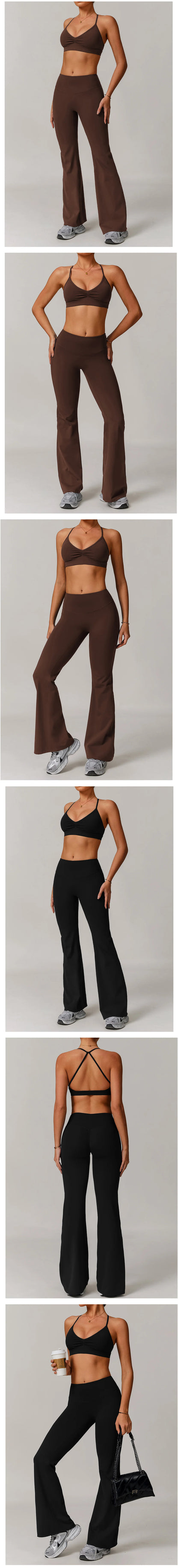 Women's Tracksuit 2PCS Yoga Sets Sportswear Workout Fitness Long Sleeved Sports Bra High Waist Leggings Gym Clothing Sports Suit