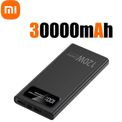 Banco de energía Xiaomi de 500.000 mAh y 120 W con carga ultrarrápida y pantalla digital de alta capacidad para iPhone, Samsung y Huawei.