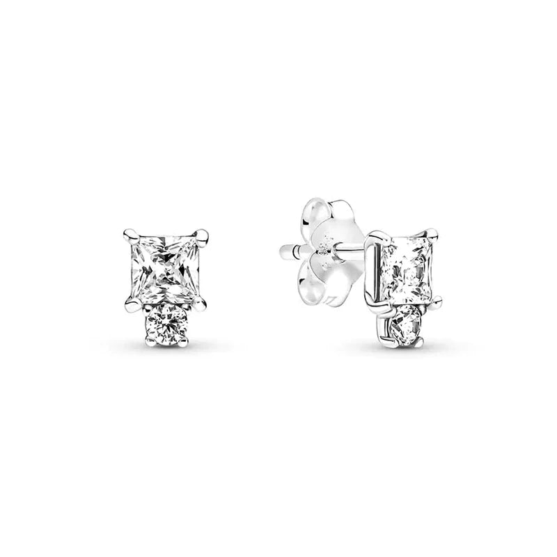Pendientes de plata 925 con forma de corazón infinito y lazo brillante, originales, para mujer, regalo, joyería fina, 2025
