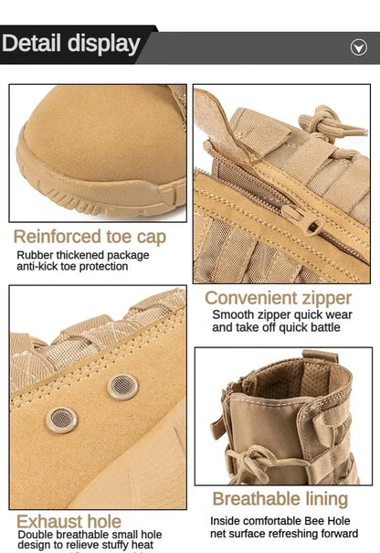 Botas de combate, botas verdes, botas marrones, botas ligeras de entrenamiento, botas de senderismo para hombre, botas tácticas, botas masculinas