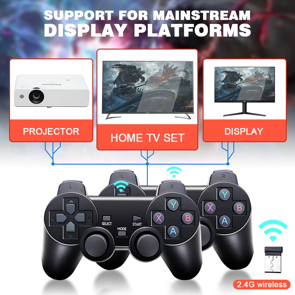 Consola de videojuegos GD10 Game Stick 256 GB 4K HD, doble mando inalámbrico 2,4 GHz, retro, 58.000 juegos para PSP, regalo de Navidad