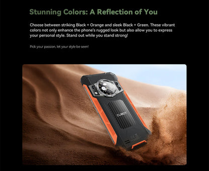 Cubot KingKong ACE 2, smartphone ultradelgado y resistente, Android 14, 16 GB de RAM (6 GB + 10 GB), + 128 GB de ROM, pantalla de 6,56" a 90 Hz, NFC.