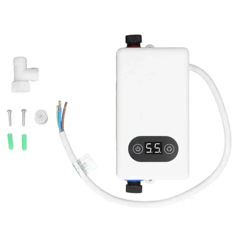 Calentador de agua eléctrico instantáneo con función de memoria, conversión de frecuencia y temperatura constante. 220 V, 4500 W.