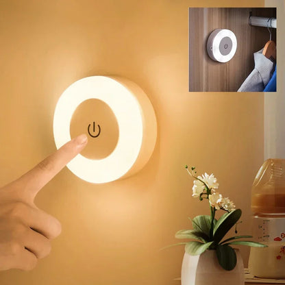 Luz LED nocturna portátil recargable por USB para sala de estar y dormitorio. Lámparas decorativas para el hogar.