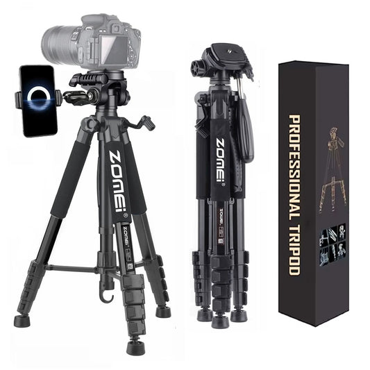 Trípode profesional compacto de aluminio de 188 cm/73,6 pulgadas de alto para cámara digital, Canon, DSLR, teléfono inteligente, trípode fotográfico