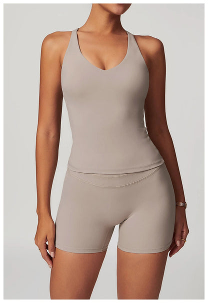 SWELTERING Conjunto de 2 piezas de ropa deportiva para mujer, conjunto de yoga, ropa deportiva para gimnasio, trajes de yoga, conjunto de fitness, chándales, sujetador deportivo, leggings para gimnasio
