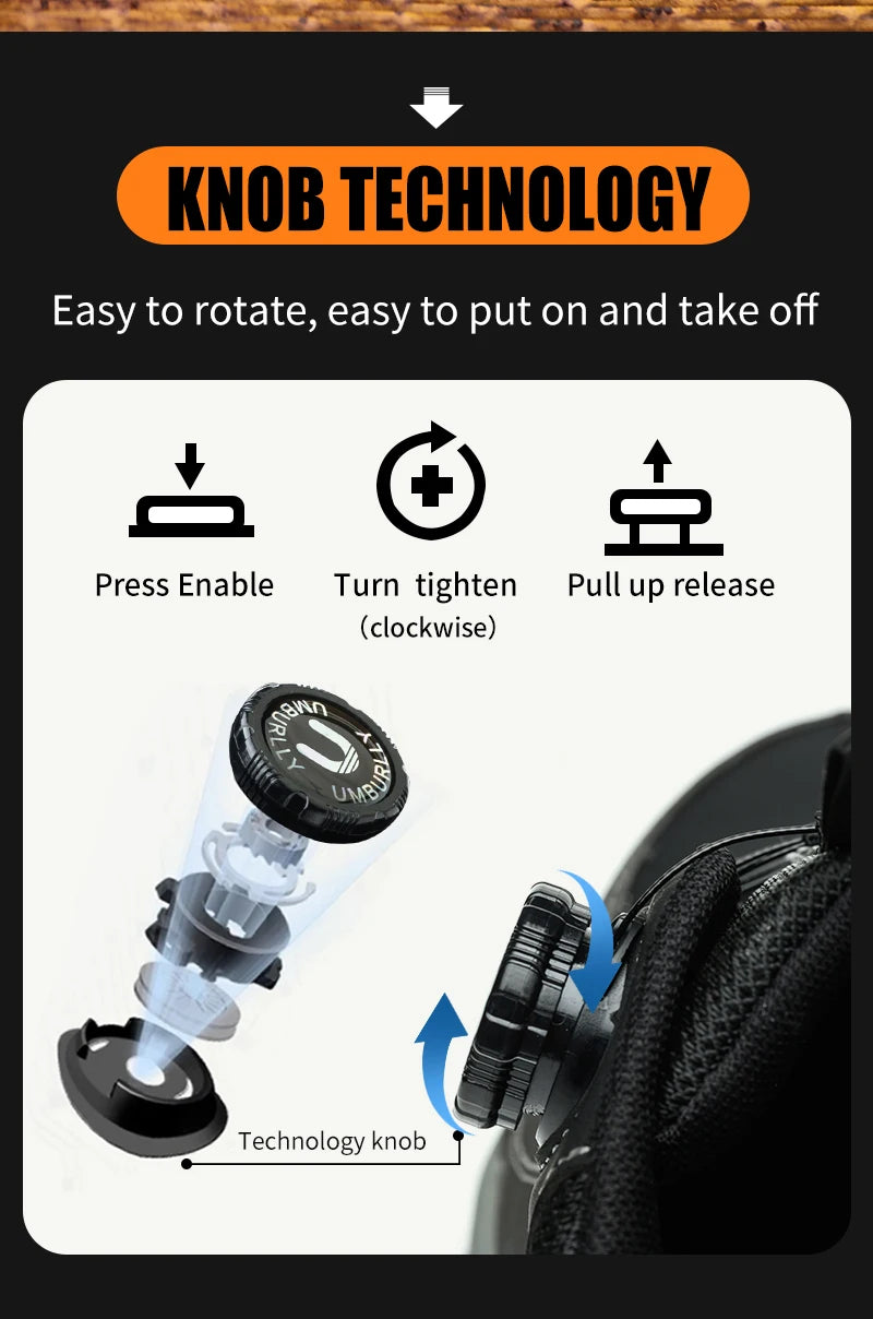 Calzado de seguridad para hombre con diseño de botones, puntera de acero, resistente a la compresión y suela antideslizante para trabajo en exteriores y talleres.