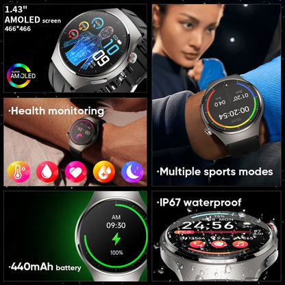 LIGE - Reloj inteligente para hombre Xiaomi ECG+PPG, resistente al agua, con Bluetooth, llamadas, Android IOS, monitor de salud, pantalla AMOLED HD