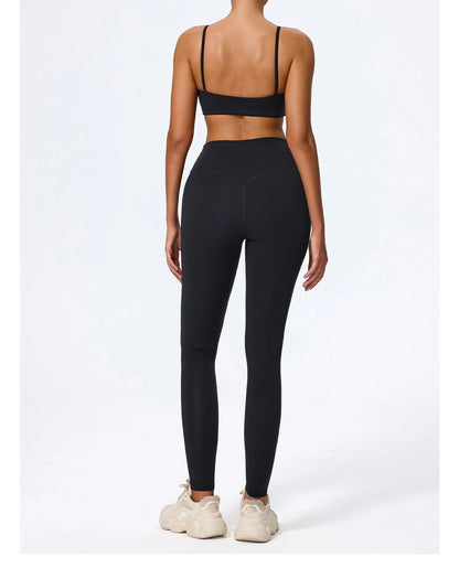 Ctenkevet - Conjunto deportivo de 2 piezas sin mangas para mujer, de verano, para gimnasio, yoga, de cintura alta, transpirable, mallas deportivas para mujer