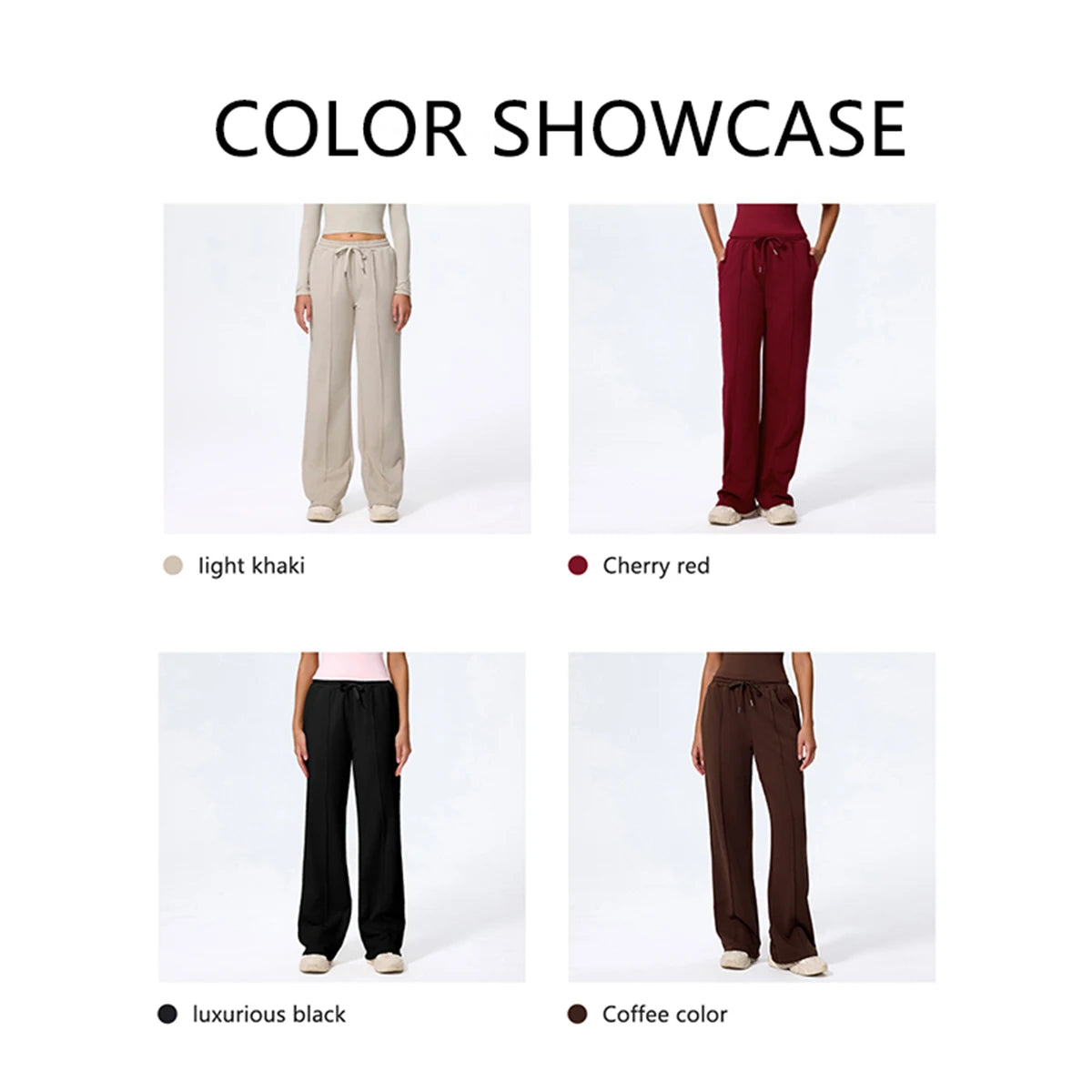 Pantalones deportivos Hearuisavy para mujer, corte recto, con cordón ajustable, bolsillos, para gimnasio, deportes, uso casual, actividades al aire libre, correr, entrenamiento, yoga, pantalones largos.