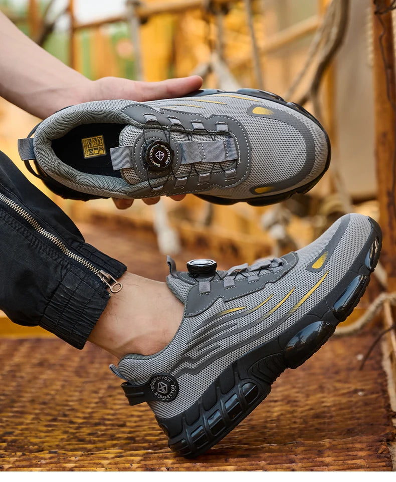 Work Safety Shoes Men Women Steel Toe Sneakers Air Cushion Indestructible Security Protection Safety Boots Size 47 48 Footwear