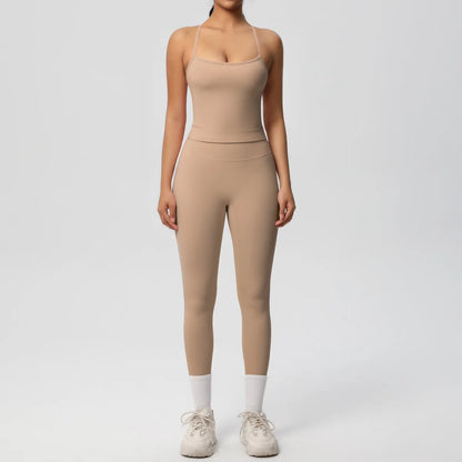 Conjunto de Ropa de Yoga para Mujer, Traje Deportivo, Ropa de Entrenamiento, Chaleco Deportivo sin Mangas, Conjunto de Gimnasio, Mono de Entrenamiento, Ropa Interior Deportiva, Ropa Deportiva