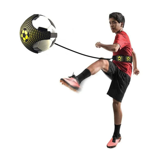 Pelota de juguete para deportes al aire libre con columpio elástico, paquete auxiliar de entrenamiento de fútbol, correas para practicar habilidades personales y ejercicio físico.