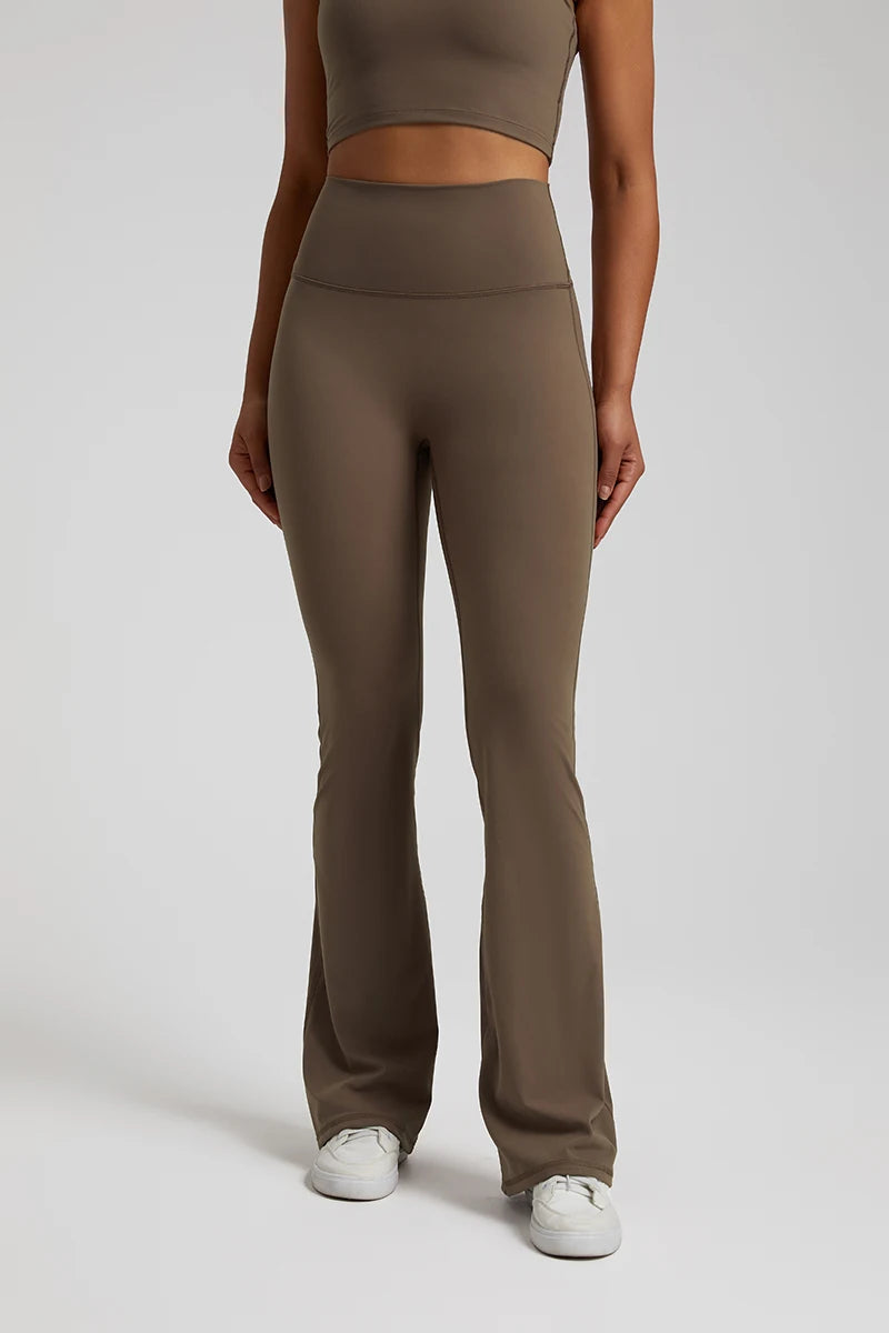 Buttery Soft High Waist Flare Leggings No Front Seam Workout Yoga Flared Pants Full Length Gym Sport Leggings Women Tights