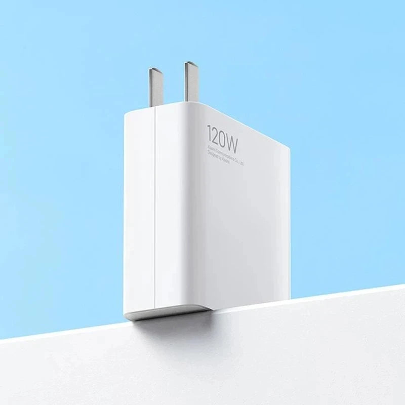 Cargador rápido original de la UE de 120 W para Xiaomi 10, Redmi K30 Pro/10X Pro, Poco F4 GT con cable tipo C.
