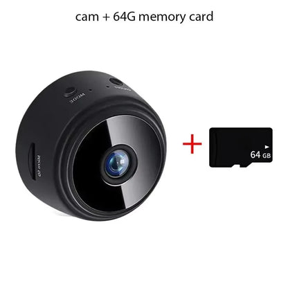 Minicámara WiFi de 9 pulgadas, grabadora de video inalámbrica, grabadora de voz, cámara de monitoreo de seguridad para el hogar inteligente para bebés y mascotas.