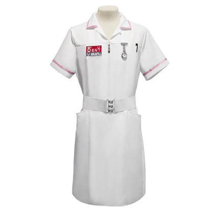 Horror Scary Movie Arkham Dark Knight Clown Joker Nurse Uniform Dress Accessories Nurses Costume Party Outfit Men Women