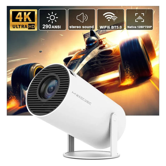 Proyector Magcubic HY300 Pro 4K Android 11, doble Wi-Fi 6, 290 ANSI, Allwinner H713 BT5.0, 1080P, 1280 x 720P, para cine en casa y exteriores