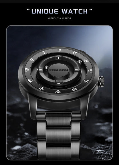 Relojes de pulsera de cuarzo para hombre Foxbox 2025 de lujo, creativos, con cuentas deslizantes, a la moda, impermeables, con fuerza magnética, reloj para hombre, Reloj.