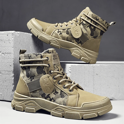 Botas militares para hombre y mujer, camuflaje, caqui, negro, caña alta, antideslizantes, tácticas, para mecánico, trabajo, escalada, zapatillas deportivas.