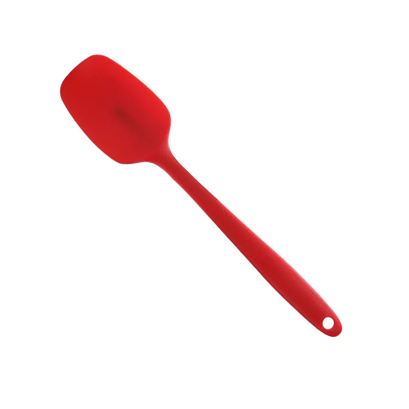 Raspador de silicona grande de 28 cm, paquete completo, pala en T de silicona integrada, herramienta para hornear, pala para remover mantequilla, cuchara raspadora