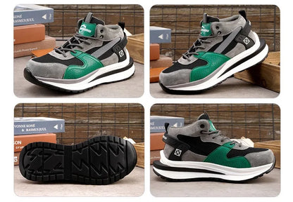 Nuevo calzado de seguridad para hombre, de cuatro estaciones, con puntera de acero antiaplastamiento y antiperforación, suela blanda antideslizante, para trabajo.