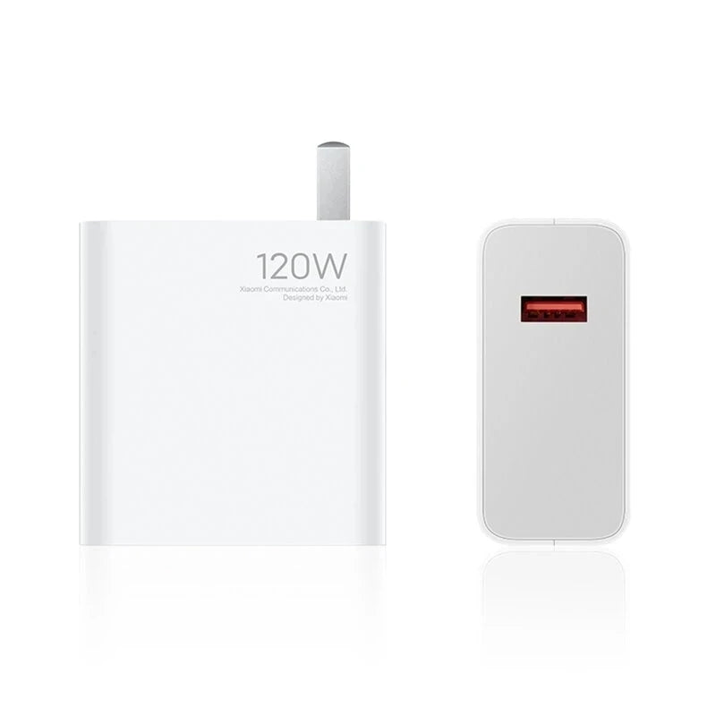 Cargador rápido original de la UE de 120 W para Xiaomi 10, Redmi K30 Pro/10X Pro, Poco F4 GT con cable tipo C.