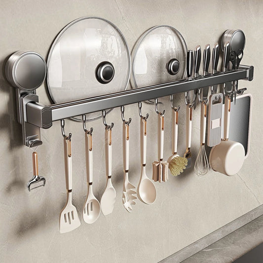 Gancho con ventosa para utensilios, estantes, soporte para cucharas, estante para trapos de cocina, estante para tablas de cortar, soporte para cuchillos, gancho para fila, organizador de cocina