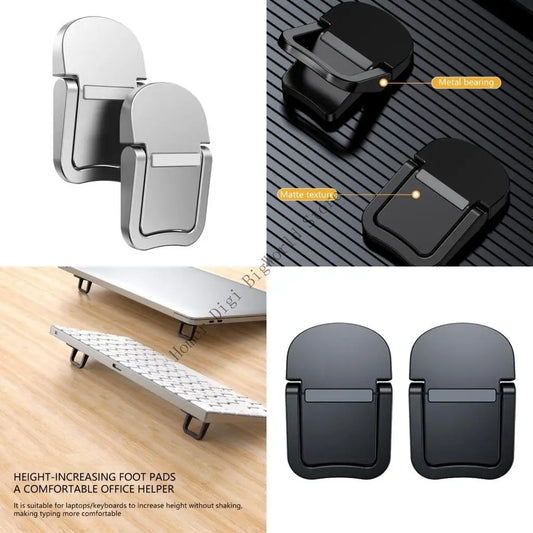 B2QF - 2 soportes ajustables para ordenador portátil, ergonómicos, plegables y portátiles, para escritorio, para ordenadores, portátiles y tabletas