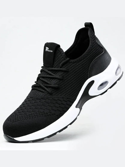 Zapatos de seguridad ligeros para hombre 2025, zapatillas de trabajo con puntera de acero, calzado de protección para hombre, antiaplastamiento, antipinchazos, zapatos indestructibles.