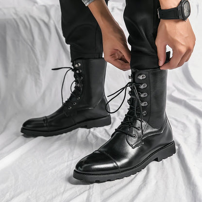 Botas de hombre estilo americano 2024 Marca de moda Botines cómodos para hombre