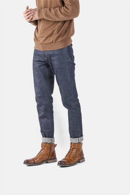 Botas retro para hombre, talla 7-13, moda 2023, cómodas botas de cuero para primavera.