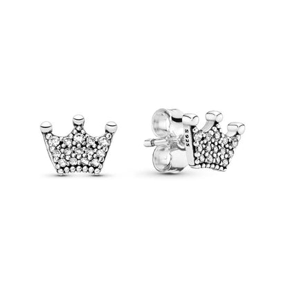 Pendientes de plata 925 con forma de corazón infinito y lazo brillante, originales, para mujer, regalo, joyería fina, 2025