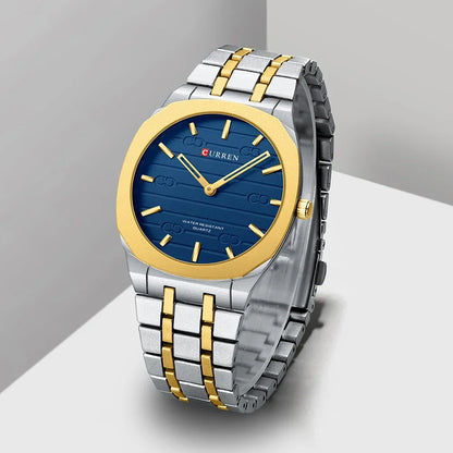 Reloj de cuarzo fino de la marca de moda CURREN, relojes de pulsera sencillos y personalizados con esfera de 38 mm resistente al agua
