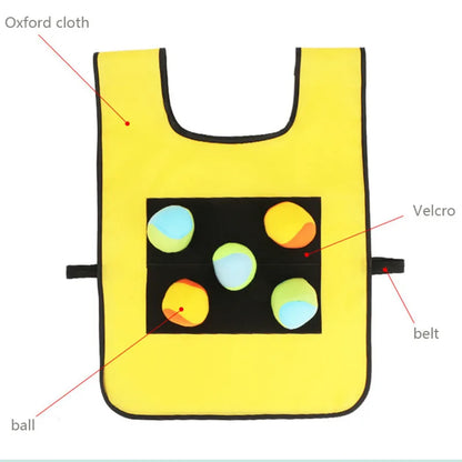 Chaleco deportivo para exteriores, con pelota adhesiva, para lanzar, ideal para niños.