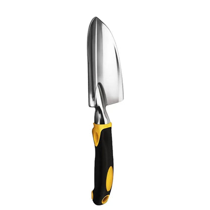 Paleta de mano para jardinería, rastrillo, cultivador y desmalezadora con mango ergonómico para trasplantar césped, tierras de cultivo y bonsái.