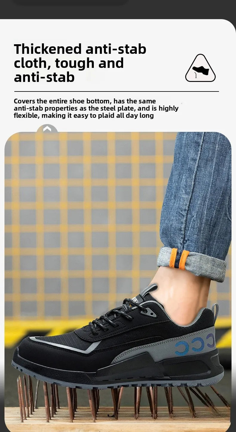 Calzado de protección laboral para hombre, anti-aplastamiento, anti-perforación, aislante 10KV, resistente al desgaste, calzado eléctrico de seguridad.