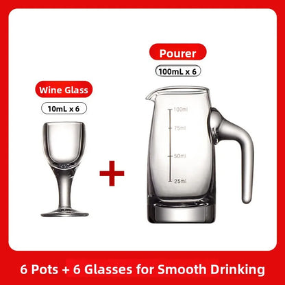 Juego de vino de alta gama para uso doméstico que incluye vaso de whisky, jarra para servir vino y aireador para uso comercial.
