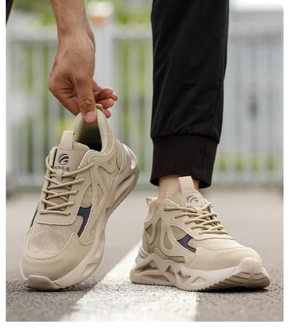 Zapatos de seguridad ligeros para hombre y mujer, zapatos de trabajo con puntera de acero, botas de trabajo, zapatillas deportivas transpirables para hombre y mujer, botas tácticas